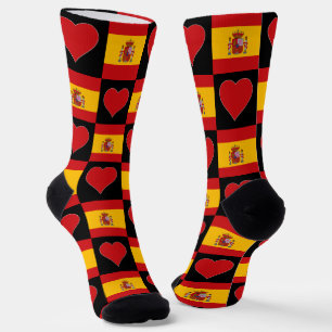 Spaans nationaal vlaggen - hartsvee Spanje Espana Sokken