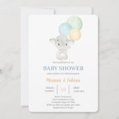 Spaans Olifant Baby shower Kaart (Voorkant)