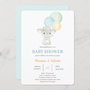 Spaans Olifant Baby shower Kaart