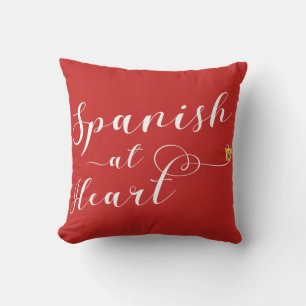 Spaans op het heart Throw Cushion, Spanje Kussen