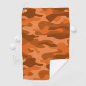 Spaans Oranje monocolor Camo Baseball Golfhanddoek (Insitu)