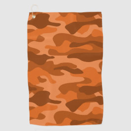 Spaans Oranje monocolor Camo Baseball Golfhanddoek