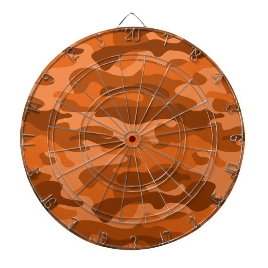 Spaans Oranje monocolor Camo Dartbord (Voorkant)