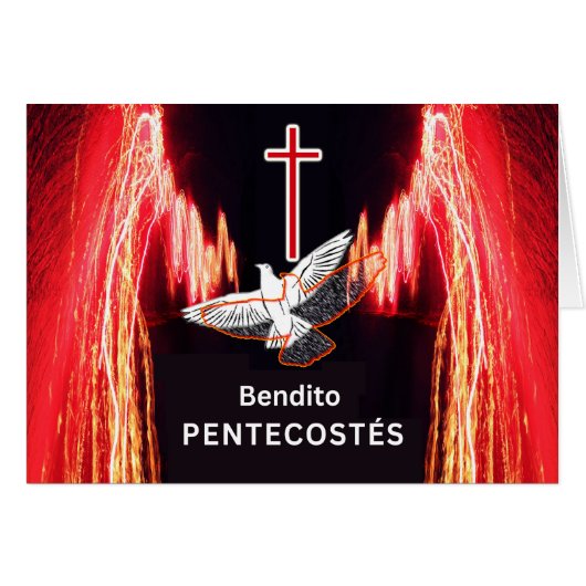 Spaans Pentecost Bendito Pentecostés Dove (Voorkant Horizontaal)