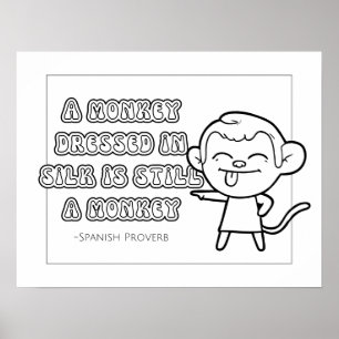 Spaans Proverb Coloring Poster
