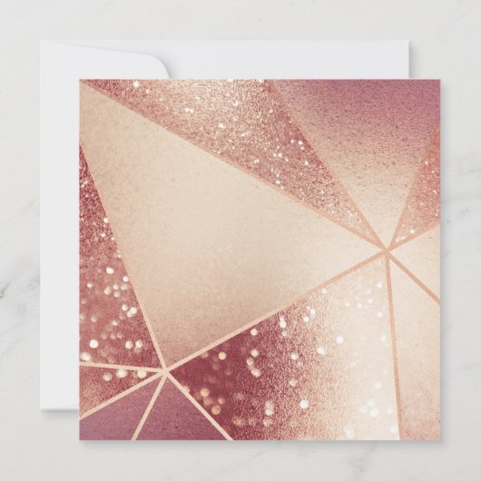 Spaans, Quinceanera Blush Bloemen Roos Gouden Bloe Kaart (Achterkant)