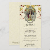 Spaans Religieus begrafenis heilig hart Jezus Bedankkaart (Voorkant / Achterkant)