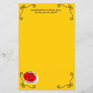 Spaans Roos Corners Text paper 5.5 x 8.5