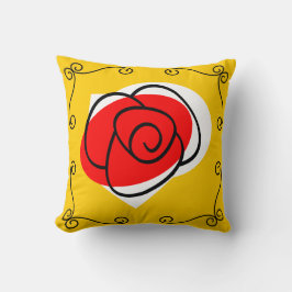 Spaans Roos hoeken kussen vierkant gestreept