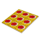 Spaans Roos Multi keramische tegel Tegeltje (Zijkant)