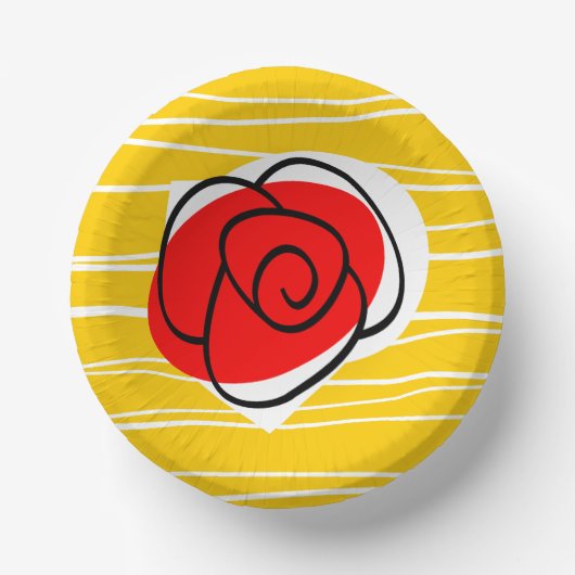 Spaans Roos Papieren Kommen (Voorkant)