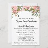 Spaans Roos Rosa Blush Waterverf Kaart (Voorkant)