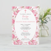 Spaans Rozen Bloemendoop Kaart (Staand voorkant)