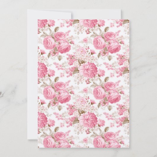 Spaans Rozen Bloemendoop Kaart (Achterkant)