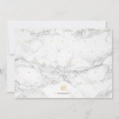 Spaans Save the Date Kalender Marmer faux goud Kaart (Achterkant)