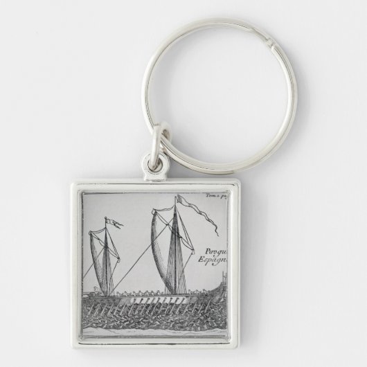 Spaans schip" sleutelhanger (Voorkant)
