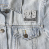 Spaans schip" vierkante button 5,1 cm (In situ)