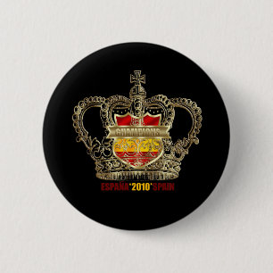 Spaans Soccer Kings 2010 World Champions Ronde Button 5,7 Cm