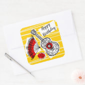 Spaans Souvenirs Happy Birthday sticker plein (Envelop)