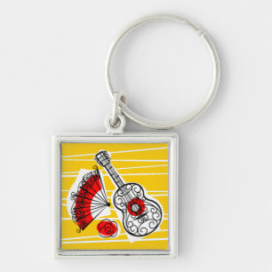 Spaans Souvenirs sleutelhanger vierkant