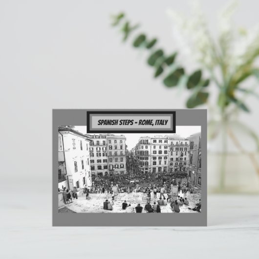 Spaans Steps Rome, Italië Briefkaart (Staand voorkant)