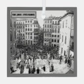 Spaans Steps Rome, Italië Glas Ornament (Achterkant)