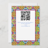 Spaans stijl decoratieve tegels katholieke bruilof kaart (Achterkant)