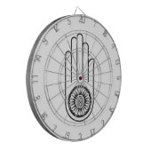 Spaans symbool van Ahimsa (hand van geweldloosheid Dartbord (Voorkant Links)