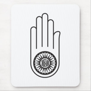 Spaans symbool van Ahimsa (hand van geweldloosheid Muismat