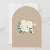 Spaans Taal Nuestra Boda flores pintadas boog Kaart (Achterkant)