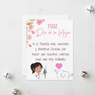 Spaans Tandarts Happy Women's Day Kaart