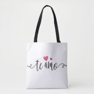 Spaans Te Amo I Love You Valentijn Canvas tas