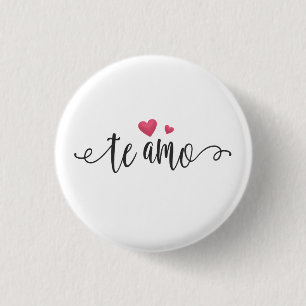 Spaans Te Amo I Love You Valentijn Pin-Button Ronde Button 3,2 Cm