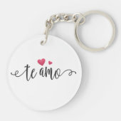Spaans Te Amo Ik hou van je Valentijn | Button Sle Sleutelhanger (Achterkant)