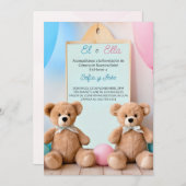 Spaans Teddy Bear Avontuur Geslacht Onthulling Kaart (Voorkant / Achterkant)