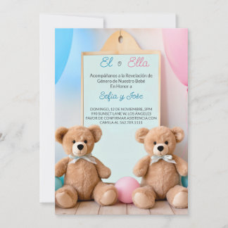 Spaans Teddy Bear Avontuur Geslacht Onthulling Kaart