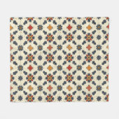 Spaans Tegel Patroon Fleece Deken (Voorkant (Horizontaal))