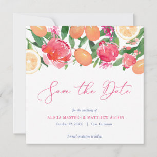 Spaans Tegels Levendige Citrus Roze Sinaasappel Bl Save The Date