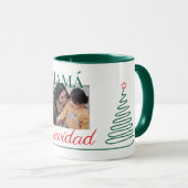 Spaans Uniek Twee Foto Kerstcadeau voor Mam Mok (Voorkant rechts)