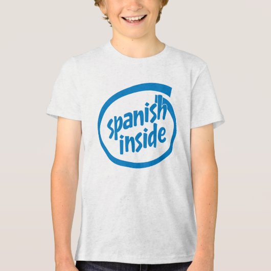 Spaans van binnen Tri-Blend shirt (Voorkant)