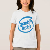 Spaans van binnen Tri-Blend shirt (Voorkant)