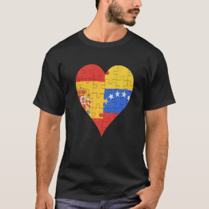 Spaans Venezolaans Vlag Hart T-shirt