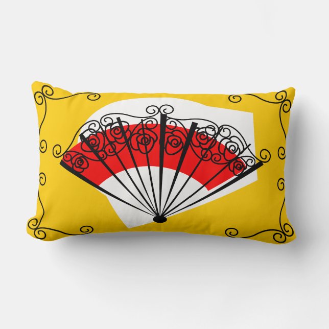 Spaans ventilatorhoeken hebben slopende lendenstaa kussen (Voorkant)