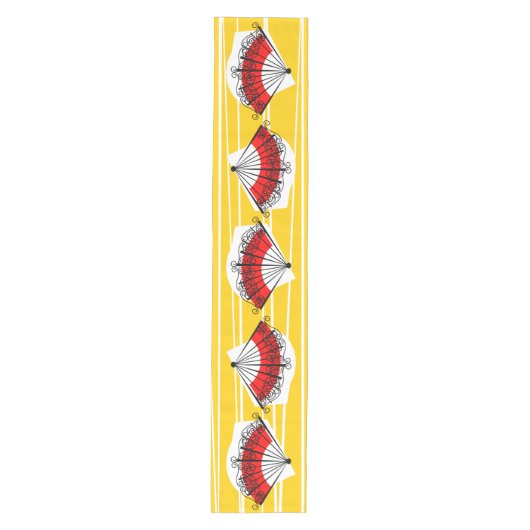 Spaans ventilatortafelblad 16 x 90 medium tafelloper (Voorkant)