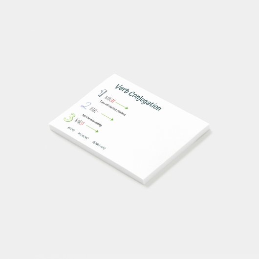 Spaans Verb Conjugation Practice (Cadeau Tense) Post-it® Notes (Schuin)