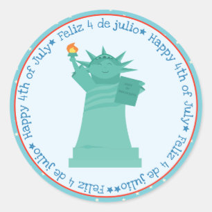 Spaans Vierde juli Vrijheidsbeeld Sticker