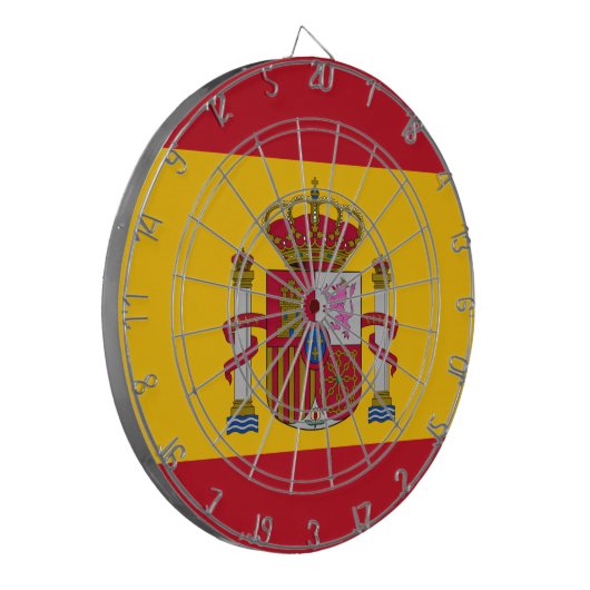 Spaans vlagdartboard en liefde Spanje/spelraad Dartbord (Voorkant Links)