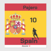 Spaans Voetbal, aanpasbaar Sticker (Vel)