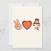 Spaans Vredesliefde Turkije Dag van de Thanksgivin Kaart (Achterkant)