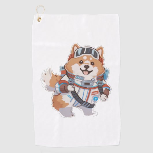 Spaans Water en wijn Grappige hond 1 Golfhanddoek (Voorkant)